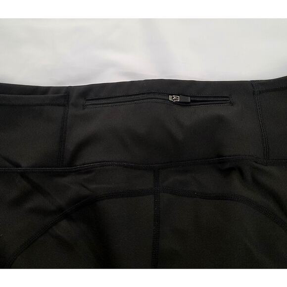 Yelete Active Workout Pants Great Stretch Fabric Very Black Many Pockets Capri - Picture 6 of 8